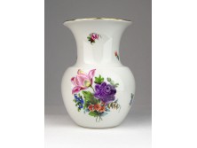 Régi Herendi virágmintás váza 14.5 cm