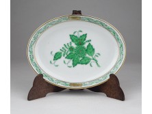 Zöld Apponyi mintás Herendi porcelán hamutál