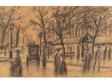 XX. századi festő : Párizsi utcarészlet