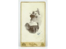 Antik Sterlisky fotográfia női portré 1898