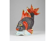 Régi nagyméretű Herendi porcelán kínai hal