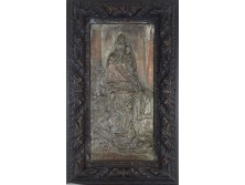 Antik vörösréz Madonna del' Olivo relief