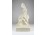 Hatalmas nő agárral francia artdeco kerámia szobor