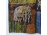Szuppán Irén : Retro alakok batikolt jelzett festmény 138 x 138 cm