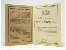 Antik munkakönyv papírrégiség 1933