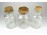 Régi parafadugós gyógyszertári patika üveg készlet 3 darab 