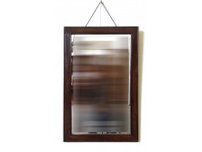 Régi furnérozott metszett tükör falitükör 89 x 48 cm