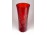 Színezett nagyméretű piros kristály váza 28.5 cm