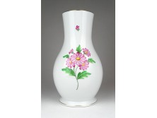 Nagyméretű virág mintás Herendi porcelán váza 25 cm