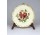 Vajszínű Zsolnay porcelán virágos tányérka 8.5 cm