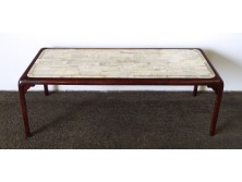 Márványlapos orientalista asztal kínai teázóasztal 46 x 56 x 132 cm