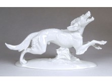 Rosenthal fehér vadászó vizsla porcelán kutya szobor