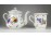 Antik nagyméretű porcelán teáskanna teaszűrővel JULIE felirattal 28.5 cm