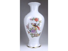 Hollóházi paradicsommadaras porcelán váza 24.5 cm