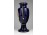 Antik kobaltkék színű fajansz váza allegorikus jelenettel  15.5 cm