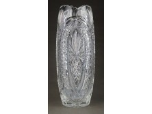 Hatalmas csiszolt ólomkristály váza virágváza 42 cm