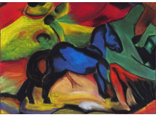 A.Mills : Kék ló 67 x 91.5 cm