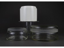 Laboratóriumi üveg és kőporcelán edény 3 darab CHINOIN