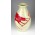 Mid-century jelzett német vajszínű iparművészeti reto kerámia váza 24.5 cm