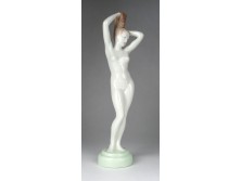 Régi Aquincum egész alakos porcelán női akt 25.5 cm
