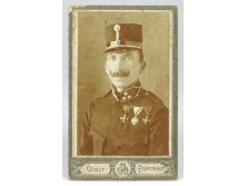 Antik katona fotográfia vizitkártya