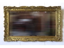 Antik aranyozott Blondel keretes fazettázott tükör 87 x 140 cm