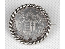 Ferencz József ezüst forint kitűző 1869
