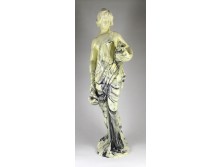 Nagyméretű szecessziós vízhordó nő alabástrom szobor 71.5 cm