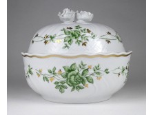 Erika mintás nagyméretű Hollóházi porcelán bonbonier 14 x 17.5 cm