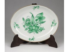 Zöld virágmintás Herendi porcelán hamutál