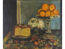 XX. századi magyar festő : Csendélet narancsokkal