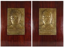 Koncz Antal : Zsoldos Ferenc bronz relief pár 93 x 63 cm