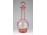 Régi gyönyörű rózsaszín fújt dugós üveg 22.5 cm