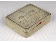 Antik Alucol gyógyszeres doboz fémdoboz pléhdoboz