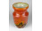 Narancssárga mázas mid century iparművész kerámia váza 15.5 cm