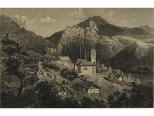 Ludwig Rohbock (1820-1883) : "Szarvaskő" antik acélmetszet