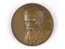 H.G. : Fjodor Mihajlovics Dosztojevszkij bronz plakett