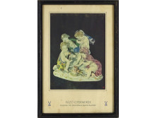 Meissen - Johann Joachim Kaendler : "Fázó gyermekek" 25.5 x 17.5 cm