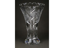 Hibátlan csiszolt kristály váza 21.5 cm