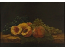 Longin : Asztali gyümölcs csendélet 1865