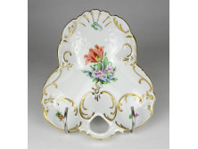 Tulipán mintás barokkos Herendi porcelán kínáló tál