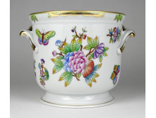 Viktória mintás Herendi porcelán kaspó