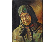 Wéhli jelzéssel : Idős asszony portré