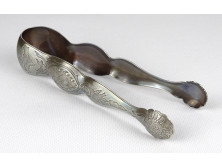 Régi jelzett ezüstözött Berndorf alpakka cukorfogó csipesz 16.5 cm
