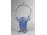 Régi kék-fehér fújt muránói üveg művészi kosár 21 cm