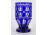Talpas csiszolt kék cseh Bieder pohár 14.5 cm