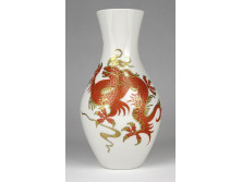 Hibátlan sárkányos Wallendorf porcelán váza 17 cm