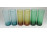 Retro Karcagi színes irizáló fátyolüveg pohár készlet 6 darab