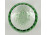 Kétrétegű zöld csiszolt kristály gyűrűtartó tál