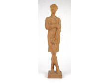 Ifj. Fekete Géza terrakotta nő szobor 34.5 cm